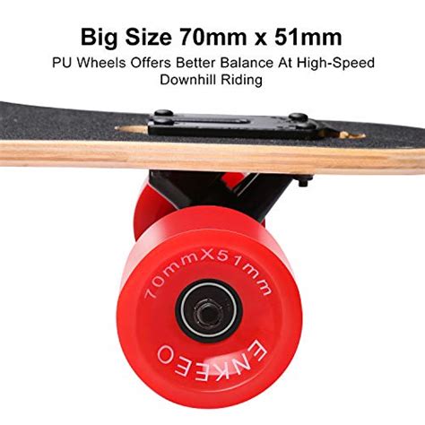 Enkeeo 40 Inch Drop Through Longboard Skateboard Complete For Carving