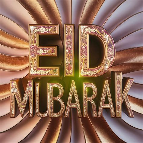 Premium Photo Eid Mubarak Typography Celebration