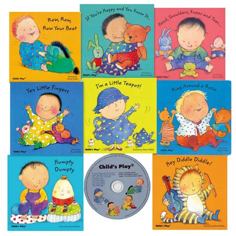 Nursery Rhyme Board Book Set Of 8 With Cd Cpycpbb Childs Play