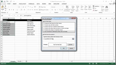 How To Use Excel To Match Up Two Different Columns Using Excel And Spreadsheets Youtube