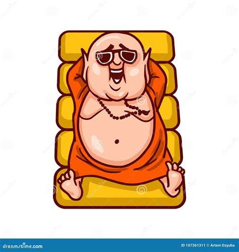 Funny Buddha In Sunglasses And A Baseball Cap Rides A Scooter. Rent A Bike Banner. Vector ...