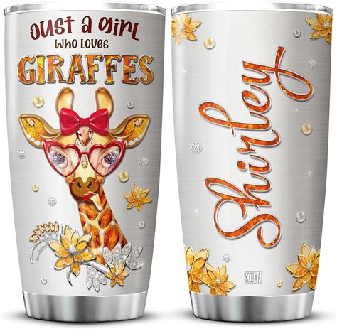 Amazon Koixa Personalized Tumbler Just A Girl Who Loves Giraffes