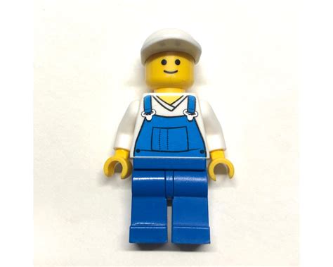 Lego Set Fig White Torso Blue Overall White Cap Rebrickable