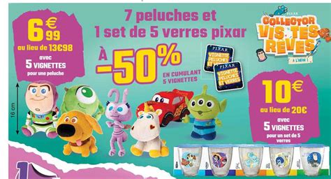 Promo Peluches Et Set De Verres Pixar Chez Cora Icatalogue Fr