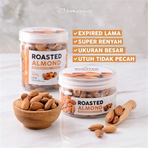 Jual Kacang Almond Panggang Kupas Premium Organik Roasted Almond