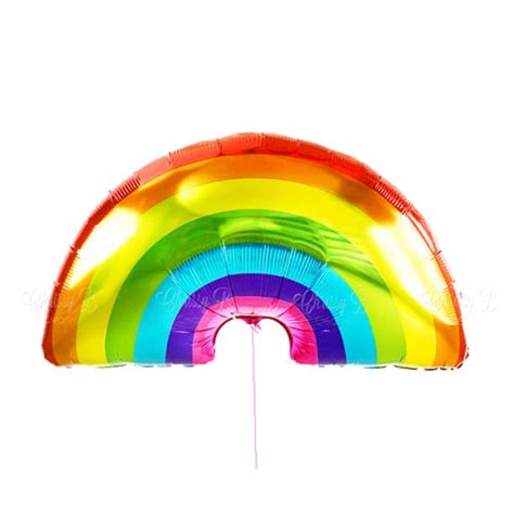 Rainbow Balloon Rainbow Mylar Balloon 36 Inch Rainbow Party Etsy