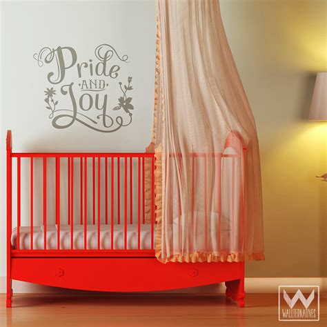 Pride And Joy Graphic Saying Wall Sticker Quote Vinyl Decal Nursery ...