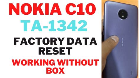 Nokia C Ta Android Factory Data Reset Without Box Youtube