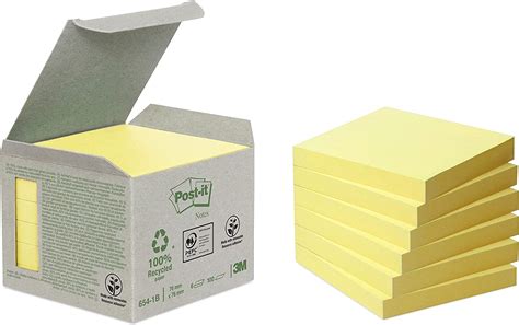 Post It Foglietti In Carta Riciclata Al 100 Canary Yellow Confezione