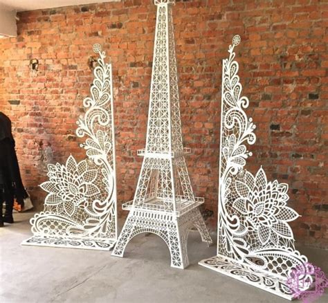 Eiffel Tower And Lace Cnc Laser Cutting Free Cdr File Vectors File