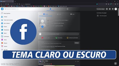 Como ATIVAR O MODO ESCURO No Facebook Pelo Computador PC 2023 YouTube