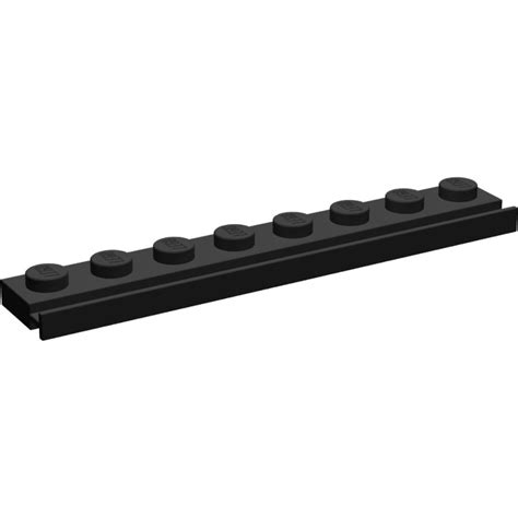 LEGO Black Plate 1 X 8 With Door Rail 4510 Brick Owl LEGO Marketplace