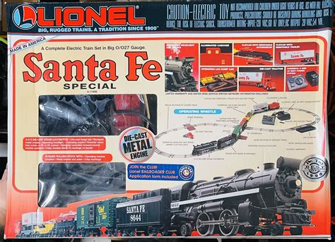 Lionel Santa Fe 8644 Big 0 027 Guage Train Set Vintage In Box