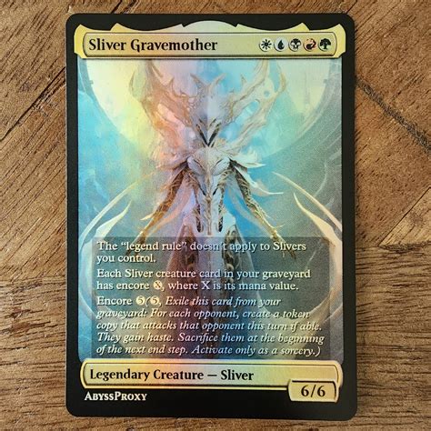 Sliver Gravemother A Foil Abyss Proxy Shop