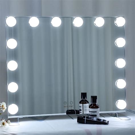 BEAUTME Miroir de Maquillage Hollywood avec lumières Grand Miroir de