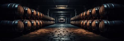 Premium Photo Wine Or Cognac Barrels In The Cellar Of The Winery