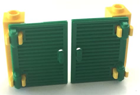 NEW 4 LEGO YELLOW BRICK 1x1x3 With 4 GREEN SHUTTERS 1x2x3 EBay