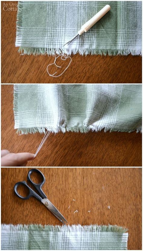 How To Make An Easy No Sew Fringed Table Runner An Oregon Cottage