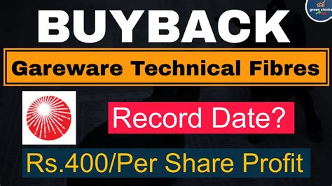 Gareware Technical Fibres Share Buyback Detail Ll Profit Or Loss Youtube