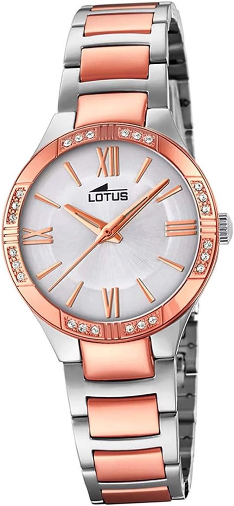 Lotus Reloj Analógico Para Mujer De Cuarzo Con Correa En Acero Inoxidable 183882 Amazones