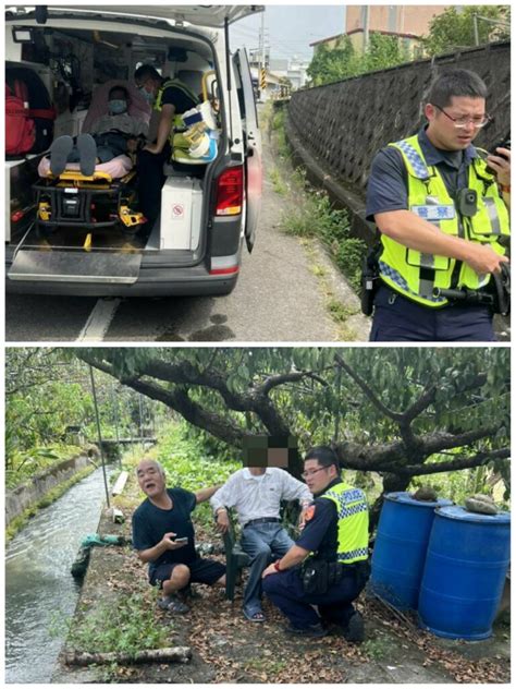 「腳麻」迷途老翁跌水溝 警協助送院聯繫家屬