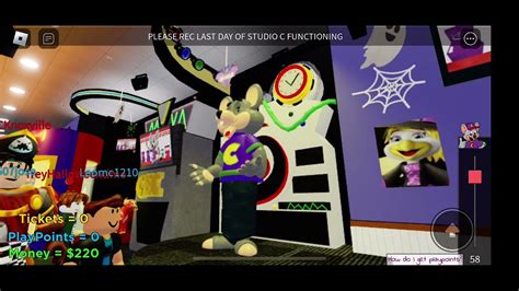 The Last Show For A While At Roblox Chuck E Cheeses Robloxia Youtube