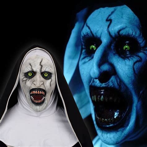 Halloween Scary Nun Mask The Conjuring Nun Mask Party Nun Costumes