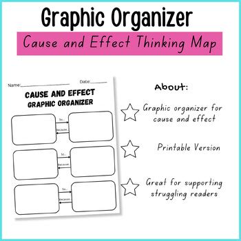 Cause and Effect Graphic Organizer by Kayla McCarrell | TPT