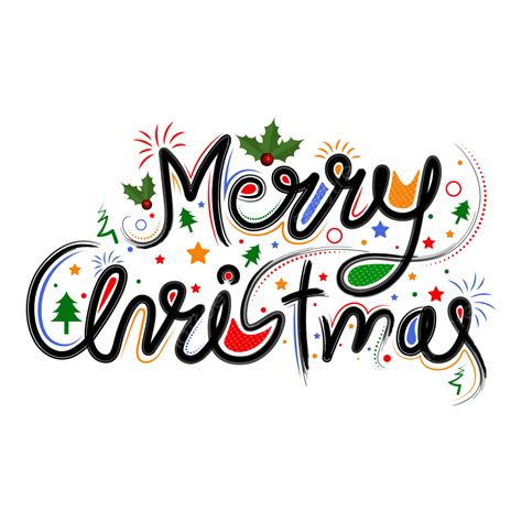 Merry Christmas Handwriting Lettering Creative Art Merry Christmas