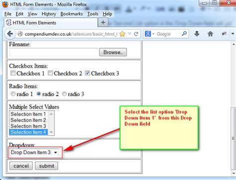 Selenium By Arun Using Selectbyindex Command With Drop Down Field