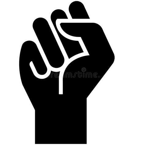 Raised Fist Vector Illustration By Crafteroks Stock Vector Illustration Of Silhouette Hand