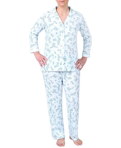 Miss Elaine Printed Pajamas Set Macys