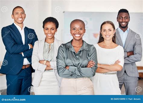 Business Team Portrait People Smile In Professional Office And Global