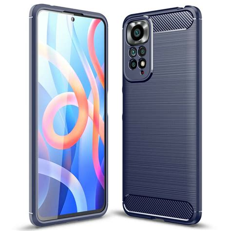 Θήκη Xiaomi Redmi Note 11 11S Mad Mask Brushed TPU Carbon Πλάτη μπλε