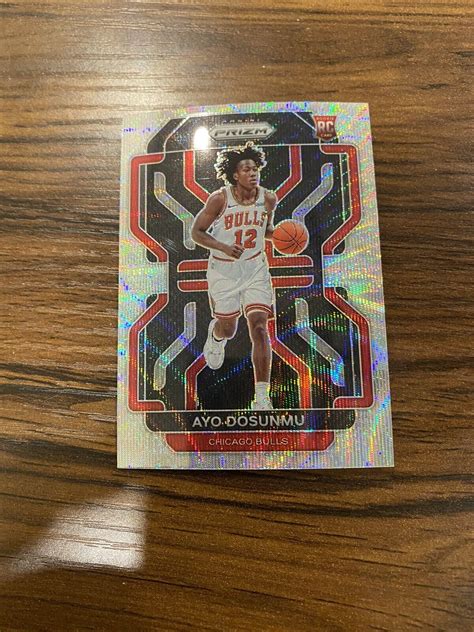 2021 22 Panini Prizm Ayo Dosunmu 271 Silver Wave Rookie RC Chicago