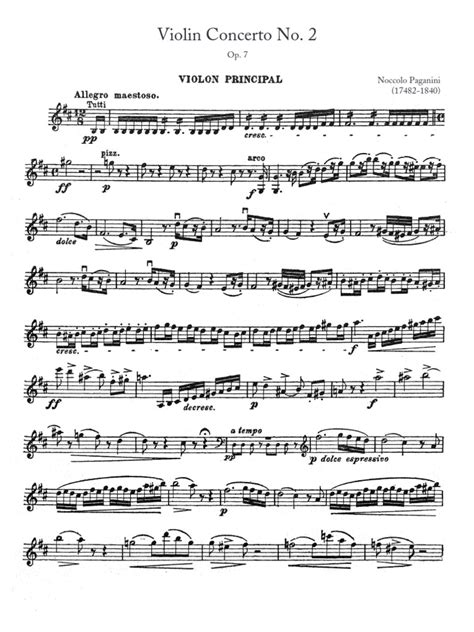 Paganini Violin Concerto No 2 Op 7 Pdf