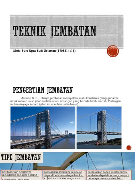 Teknik Jembatan Tipe Tipe Jembatan Pdf