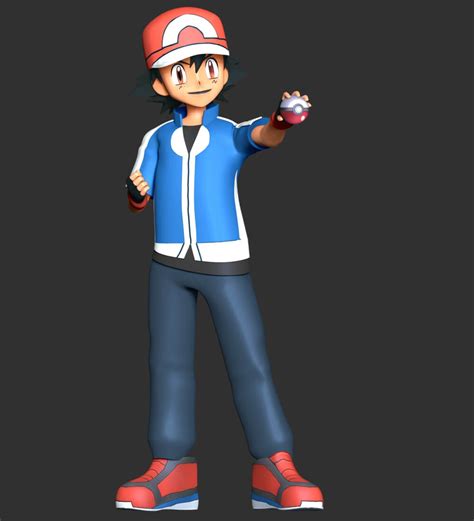 Ash Ketchum Satoshi Pok Mon D Model By Lovemodel