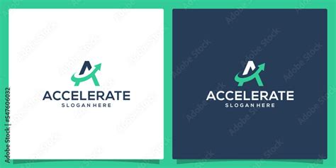 Acceleration Logo Design Template With Initial Letter A And Arrow Logo