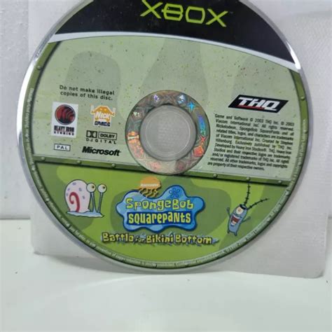 ORIGINAL XBOX SPONGEBOB SquarePants Battle For Bikini Bottom DISC ONLY FREE POST 9 47 PicClick UK