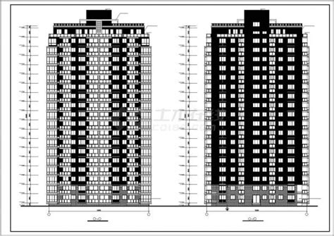 某地高层点式住宅楼建筑设计图住宅小区土木在线