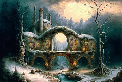 Surreal Winter Landscape By Elbenlady Elanor On Deviantart