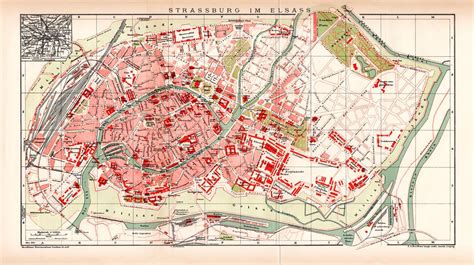 Alte Historische Landkarte Stra Burg Stadtplan Lithographie