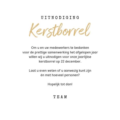 Zakelijke Kerstkaart Uitnodiging Kerstborrel Kaartje Go