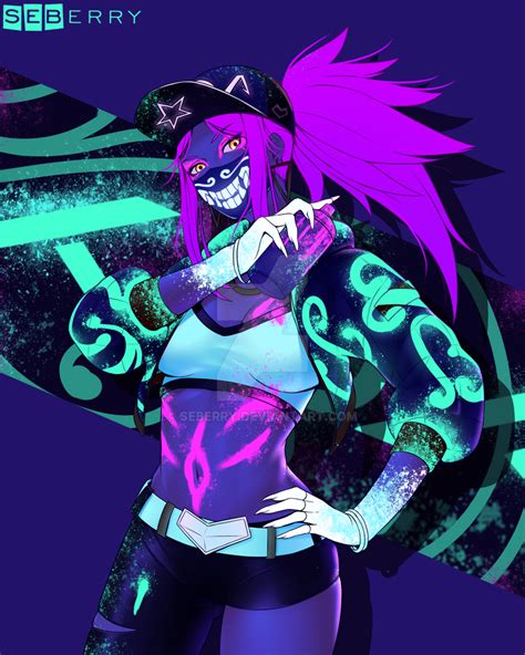 Akali K/DA Blacklight [League of Legends] by seberry on DeviantArt