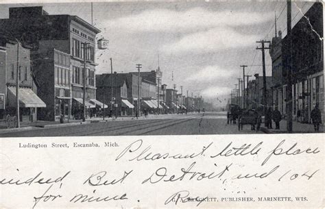 Ludington Street Escanaba Postcard Museum