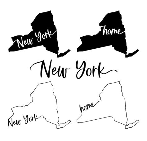 Premium Vector Stylized Map Of The Us New York State Vector Illustration