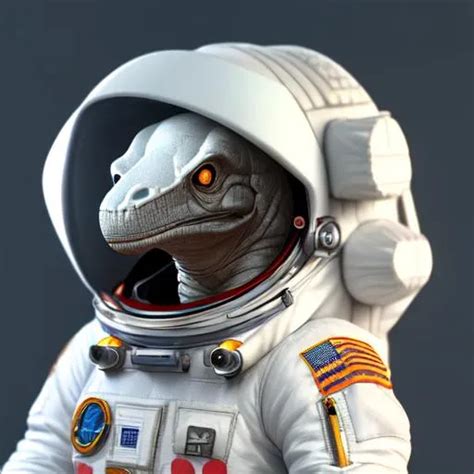 Astronaut Tyrannosaurus Rex Piloting A Space Ship S Openart