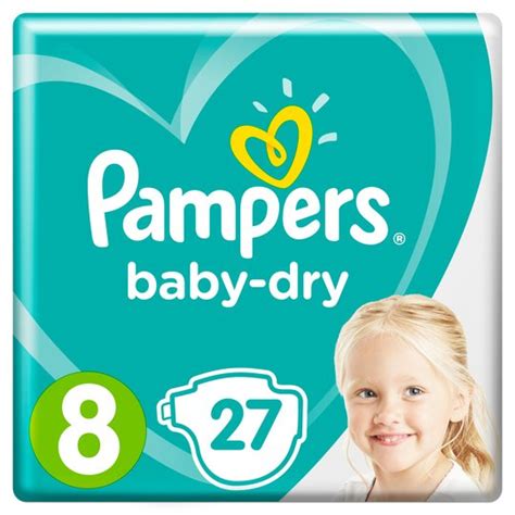 Pampers Baby-Dry Size 8 Nappies Essential Pack 27pk 1 | Britannia.lk