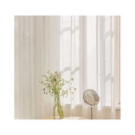 Buy Chefru White Pinch Pleated Window Sheer Curtains Inches Long